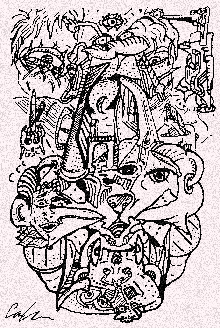 An incredibly detailed and beautiful ink illustration that could only have been drawn by a divine genius.